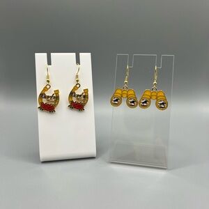 Kentucky Derby Earrings - 2 set - - Handmade E0145C